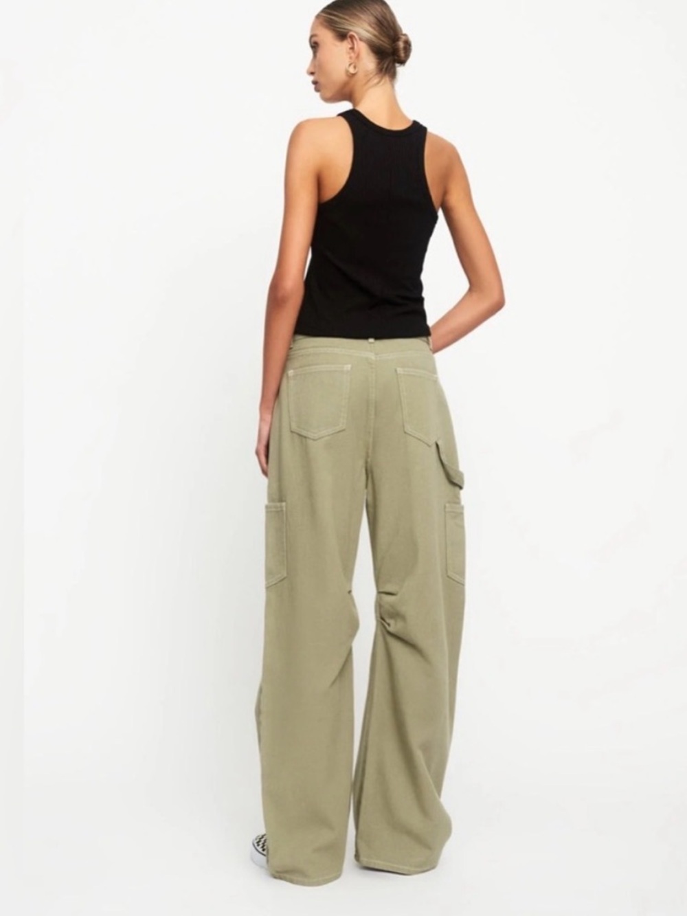 Lioness Miami Vice Women’s Steel Gray Wide Leg Cargo Pants Jeans - Picture 3 of 10